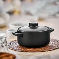 Форма для запекания с крышкой Iron Black, 400 мл, керамика, черный, WALMER, Великобритания_00812230041826374184.jpg