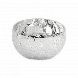 Конфетница Кракелюр, 15 х 12 см, стекло, серебристый, серия Clarinet, ANNA LAFARG, Китай, Clarinet ANNA LAFARG