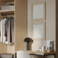 Панно декоративное с эффектом 3D Minimalism Ripples, 50 х 50 см, холст, дерево, белый, серия Art, BERGENSON BJORN, Великобритания_00819730056414246856.jpg