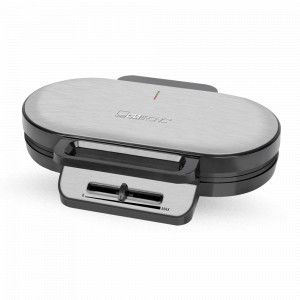 Вафельница с антипригарным покрытием, пластик, нержавеющая сталь, черный, CLATRONIC, Германия, CLATRONIC (Германия)