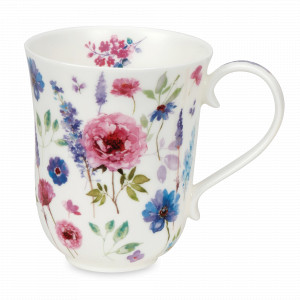 Кружка «Цветущая роза», 330 мл, костяной фарфор, декор, серия Braemar, DUNOON, Великобритания, Кружки