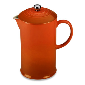 Френч - пресс , 1 л, керамика, оранжевый, серия Flame, LE CREUSET, Франция, Скидка -15% на Le Creuset