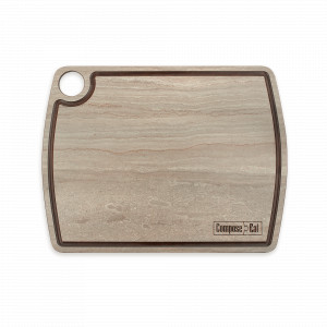 Доска разделочная композитная c желобом, 29х22см, травертин капучино, серия Fashion, ComposeEat, Россия, Разделочные доски