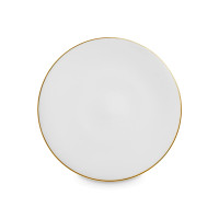 Тарелка десертная «Золотой кант», диаметр: 23 см, материал: костяной фарфор, цвет: белый, серия Синергия, MIX & MATCH, Народная Республика Бангладеш