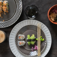 Тарелка десертная, диаметр: 20 см, материал: керамика, цвет: серый, серия Coffee More, SAGAFORM, Швеция_00806480061847475148.jpg