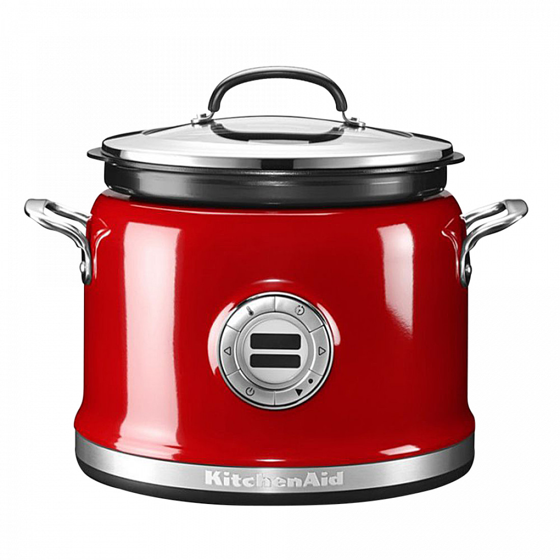Мультиварка с керамическим покрытием, 4,25 л, 12 программ, 3 скорости перемешивания, нержавеющая сталь, пластик, стекло, 30,2 х 37,8 х 31 см, красный, KITCHENAID, США