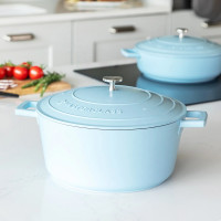 Кастрюля с крышкой , 5 л, 28 см, литой алюминий, голубой, серия MasterClass, KITCHEN CRAFT, Великобритания_00820030062041481176.jpg