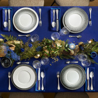 Тарелка подстановочная FRAGMENTS BLACK, 32 см, фарфор, белый, рельеф, серия Collection L, GUY DEGRENNE, Франция_00815270077254757724.jpg