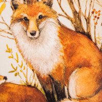 Тарелка обеденная «Лисички», диаметр: 27 см, материал: керамика, цвет: декор, серия Сосновый лес, Certified International, США_00806730062872658708.jpg