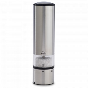 Мельница для соли электрическая 20 см, матовая сталь/акрил, серия Elis, PEUGEOT, Франция, PEUGEOT (Франция)