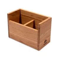 Подставка для кухонных принадлежностей 2-хсекционная, 22 х 11 х 15 см, коричневый, UNECA, Россия, 