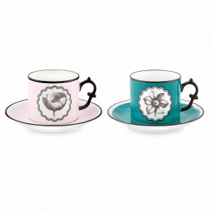 Набор из 2-х чайных пар, 220 мл, фарфор, декор, серия Herbariae, VISTA ALEGRE, Португалия, VISTA ALEGRE (Португалия)
