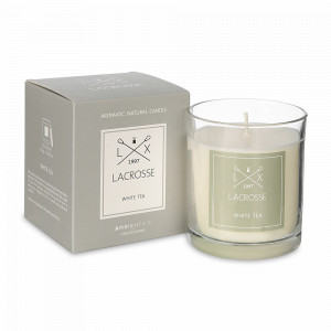 Свеча ароматическая «White Tea» New Design, 60 часов горения, воск, стекло, серия Lacrosse, AMBIENTAIR, Испания, Ароматы для дома