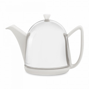Чайник заварочный с фильтром Manto, 1 л, керамика, нержавеющая сталь, белый, BREDEMEIJER, Нидерланды, Чайники заварочные керамические