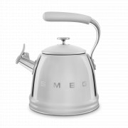 Чайник со свистком, 2.3 л, нержавеющая сталь, хром, SMEG, Италия, Коллекция в стальном SMEG