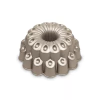 Форма для кекса Мариза круглая, 24.5 см, литой алюминий, золотистый, серия Sweet Magic, GUARDINI, Италия, 