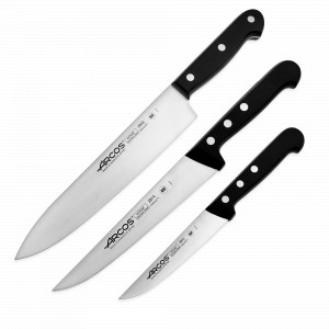 Набор из 3-х кухонных ножей поварская тройка, серия Universal, ARCOS, Испания, Набор ножей сантоку