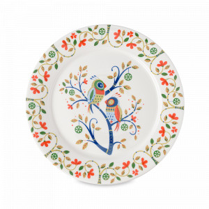 Тарелка десертная Love Birds, 21 см, фарфор, белый, декор, серия Birds of Paradise, LIBERTY JONES, Россия, Birds of Paradise LIBERTY JONES