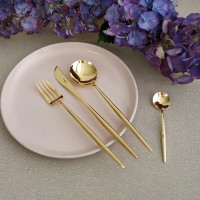 Набор столовых приборов на 6 персон, 24 предмета, золотистый, серия Moon, CUTIPOL, Португалия_00817000037038723626.jpg