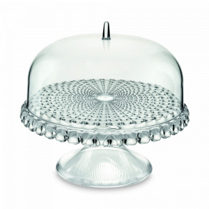 Блюдо для торта, пластик SAN, 30 х 27 х 30 см, прозрачный, серия Tiffany, GUZZINI, Италия, Посуда для пикника