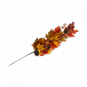 Декор - ветка «Осенние листья», 80 см, полиэстер, пенопласт, серия Bright Pumpkin, ANNA LAFARG, Китай, Предметы интерьера