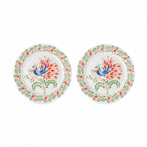 Набор из 2-х десертных тарелок Fantail Bird, 18 см, фарфор, белый, декор, серия Birds of Paradise, LIBERTY JONES, Россия, LIBERTY JONES (Россия)