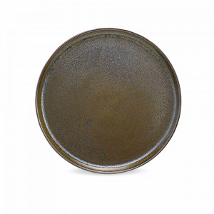 Тарелка обеденная Brown, 27.5 см, каменная керамика, коричневый, серия Yucatan, ROOMERS TABLEWARE, Нидерланды, Тарелки круглые