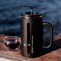 Френч - пресс Tea Tower, 1 л, боросиликатное стекло, нержавеющая сталь 18/10, силикон, черный, VITAX, Великобритания_00810570043635581615.jpg