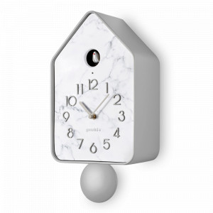 Часы настенные с маятником QQ-UP, 18.8 х 37 см, пластик ABS, механизм, серый, серия Home, GUZZINI, Италия, Кухонные часы