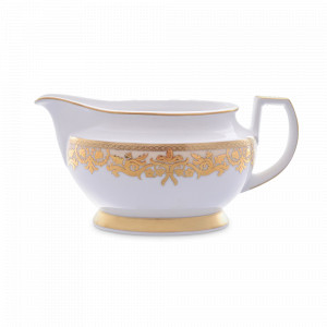 Соусник Creme Gold, 500 мл, фарфор, бежевый, золотой, серия Constanza Natalia, FALKENPORZELLAN, Германия, Соусники