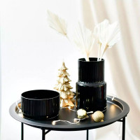 Ваза Синергия, 20 см, стекло, черная, KROSNO, Польша_00813890074100129427.jpg