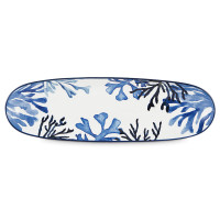Блюдо овальное, 40 х 12.5 см, керамика, белый, синий, серия Blue Coral, MAXWELL WILLIAMS, Австралия