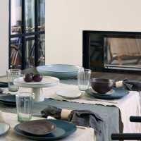 Блюдо круглое на ножке, 27 см, керамика, белый, серия Stacked Organic, COSTA NOVA, Португалия_00816860065239864290.jpg