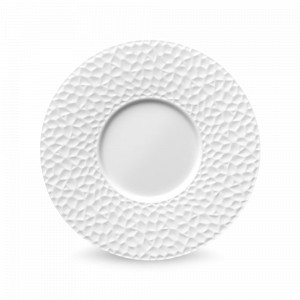 Блюдце для кофейной чашки FRAGMENTS BLANC, 12.5 см, фарфор, белый, рельеф, серия Collection L, GUY DEGRENNE, Франция, GUY DEGRENNE (Франция)
