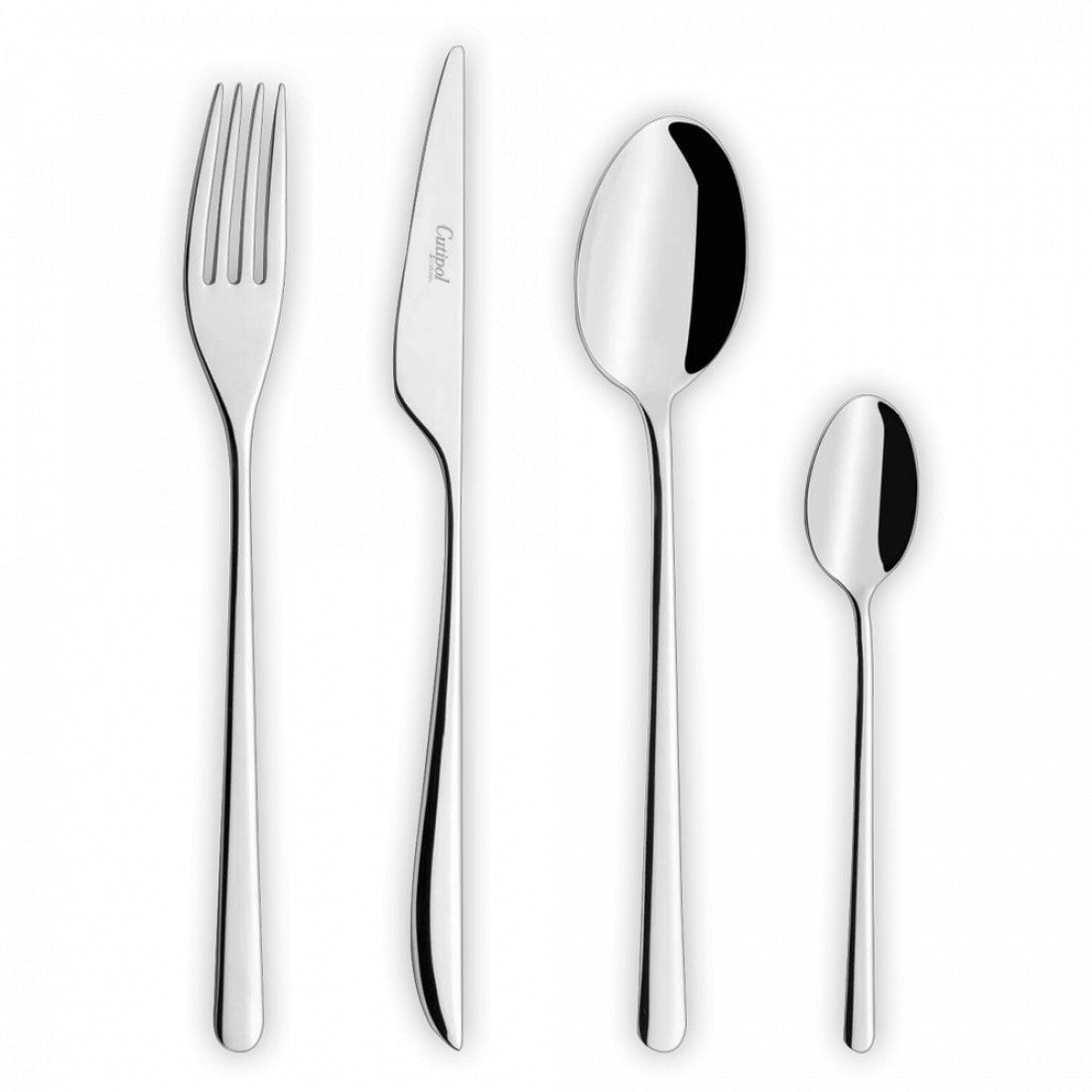 Набор столовых приборов на 12 персон, 130 предметов, нержавеющая сталь 18/10, серебристый, серия Icon, CUTIPOL, Португалия