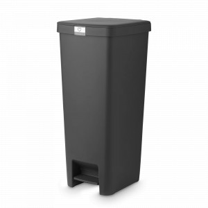 Ведро для мусора с крышкой, 40 л, пластик, тёмно-серый, серия Step Up, BRABANTIA, Бельгия, BRABANTIA (Бельгия)