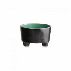 Салатник порционный на ножках Azur, 14 см, керамика, черный, лазурь, серия Riviera, COSTA NOVA, Португалия, Салатники из керамики