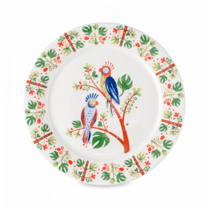 Тарелка десертная Parrot, 21 см, фарфор, белый, декор, серия Birds of Paradise, LIBERTY JONES, Россия, LIBERTY JONES (Россия)