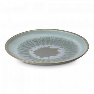 Тарелка закусочная Blue, 22 см, каменная керамика, голубой, серый, серия Auberge, ROOMERS TABLEWARE, Нидерланды, Тарелки керамические