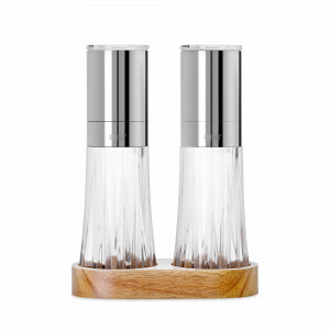 Набор мельниц для перца и соли, MENAGE CRYSTAL, на подставке, размер 13,5х6,7х17,5 см, серия Menage Crystal, ADHOC, Германия, ADHOC (Германия)