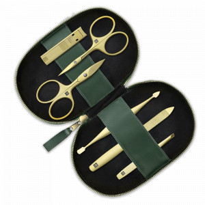 Набор маникюрный в кожаном футляре Gold, 6 предметов, зеленый, серия Beauty Premium, ZWILLING J.A. HENCKELS, Германия, Маникюрные наборы ZWILLING