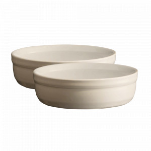 Набор из 2-х рамекинов, керамика, 13 х 3 см, крем, EMILE HENRY, Франция, EMILE HENRY (Франция)