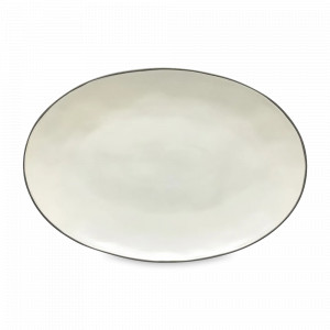 Блюдо овальное Salt, 45 х 31 см, керамика, бежевый, серия Stacked Organic, COSTA NOVA, Португалия, Блюда сервировочные, менажницы