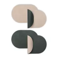 Набор 4-х двухсторонних сервировочных салфеток, 30 х 45 см, ПВХ, зеленый/бежевый, серия Pool, LIBERTY JONES, Россия, 