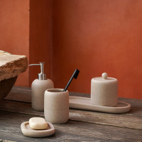 Банка для хранения Loup, 430 мл, полирезин, бежевый, серия Bath, BERGENSON BJORN, Великобритания_00813860057955325071.jpg