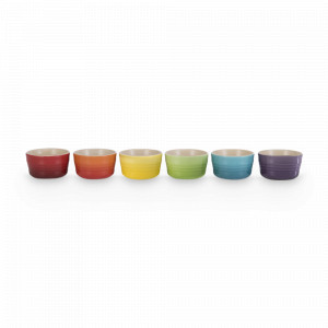 Набор из 6-ти рамекинов, 100 мл, керамика, серия Rainbow, LE CREUSET, Франция, LE CREUSET (Франция)