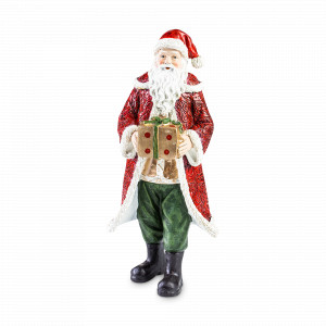 Фигурка новогодняя Noel «Санта с подарками», 26.5 см, полирезин, ручная роспись, LAMART, Италия, LAMART (Италия)