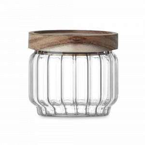 Банка для хранения, 300 мл, стекло, дерево, серия Comfort, DECOR DE TABLE, Россия, Банка для хранения с крышкой
