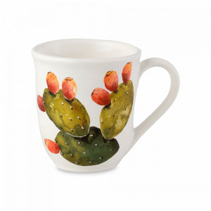 Кружка, 350 мл, керамика, белый, декор, серия Cactus, NUOVA CER, Италия, NUOVA CER (Италия)