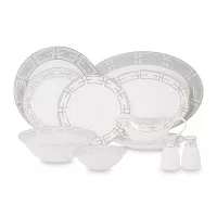 Сервиз столовый на 6 персон Madison, 27 предметов, костяной фарфор, серия Emily, ANNA LAFARG, Китай, 